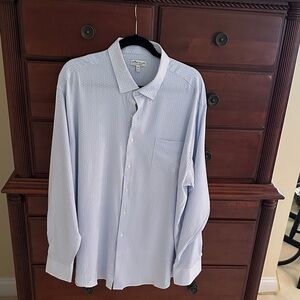 Peter Millar Blue Patterned Dress Shirt